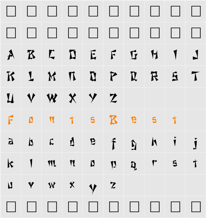 Fu Manchu Character Map
