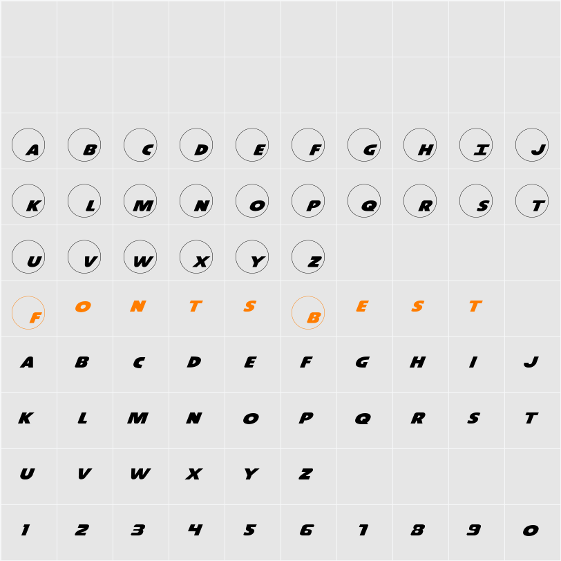 Dot.com Pro Character Map