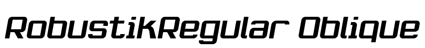 RobustikRegular Oblique Font Image