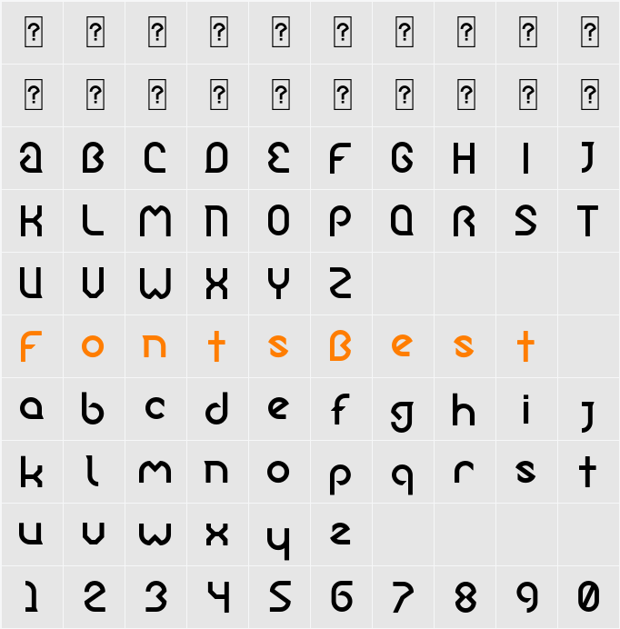 Ergono Character Map