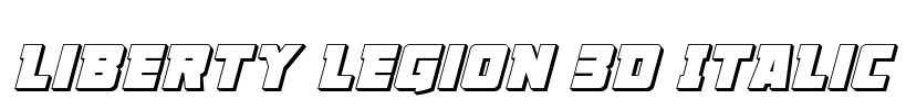 Liberty Legion 3D Italic Font Image