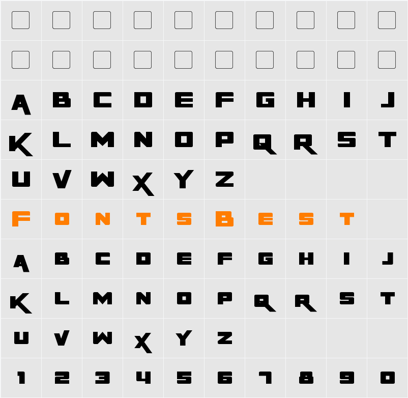 Rapier Zero Character Map