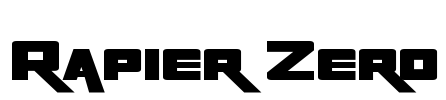 Rapier Zero Font Image