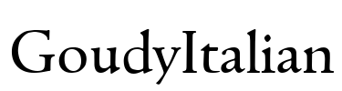 GoudyItalian Font Image