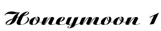 Honeymoon 1 Font Image