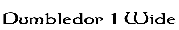 Dumbledor 1 Wide Font Image