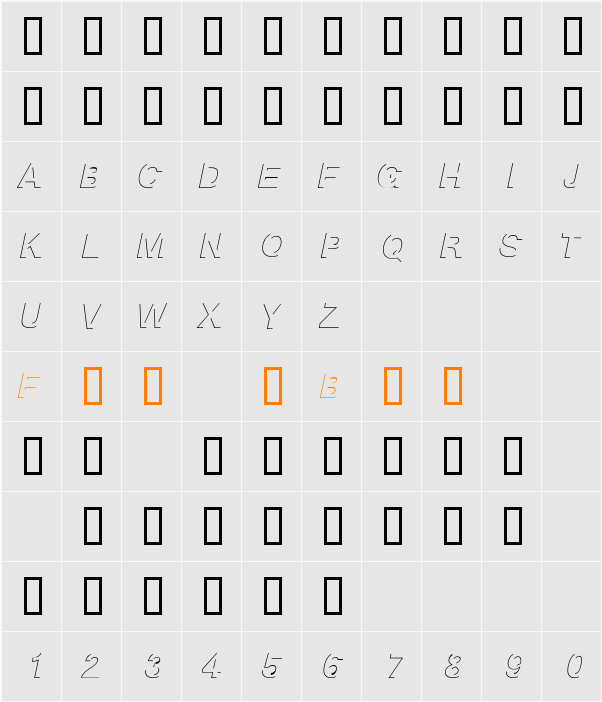 Block Shadow Character Map
