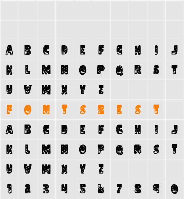Land Shark Condensed Character Map