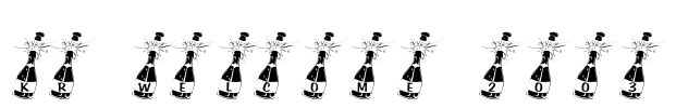 KR Welcome 2003 Font Image