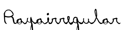 Rayairregular Font Image