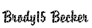 Brody15 Becker Font Image