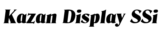 Kazan Display SSi Font Image