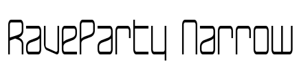 RaveParty Narrow Font Image