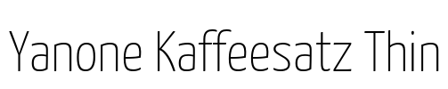 Yanone Kaffeesatz Thin
