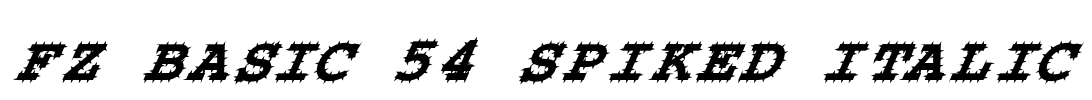 FZ BASIC 54 SPIKED ITALIC Font Image