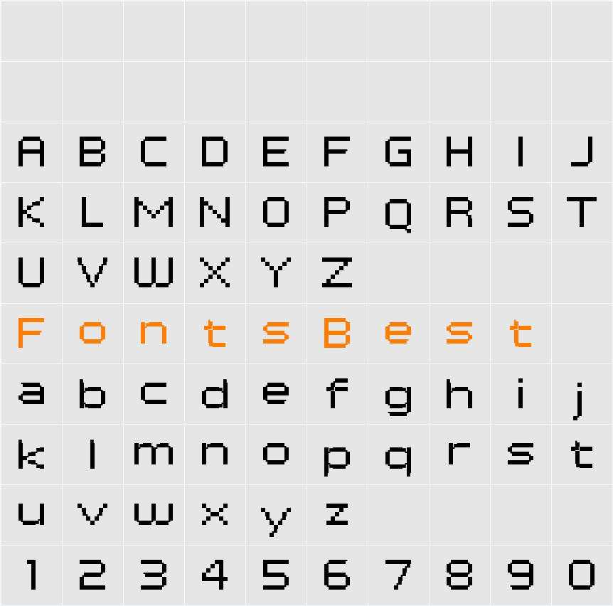 PF Tempesta Seven Extended Character Map