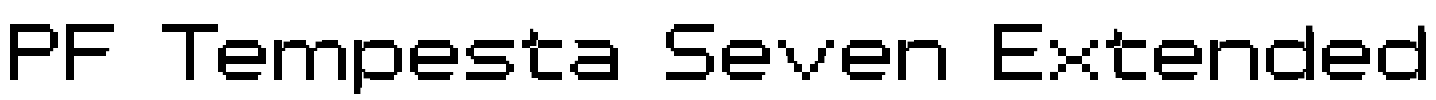 PF Tempesta Seven Extended Font Image