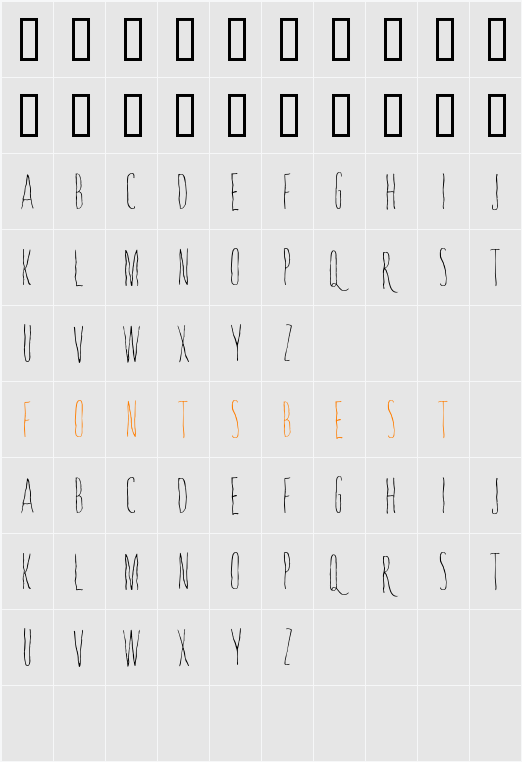 Whisperings Character Map
