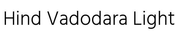 Hind Vadodara Light Font Image