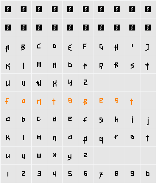 Here Be Dubstep Character Map