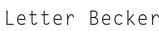 Letter Becker Font Image