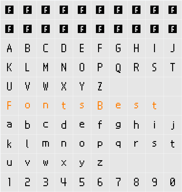 Nintendo DS BIOS Character Map