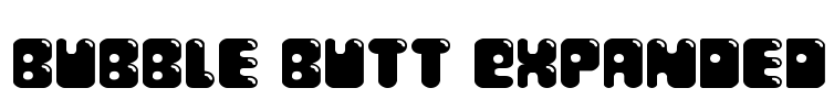 Bubble Butt Expanded Font Image