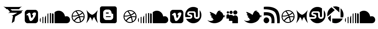 Social Icon by BRIANQC Font Image