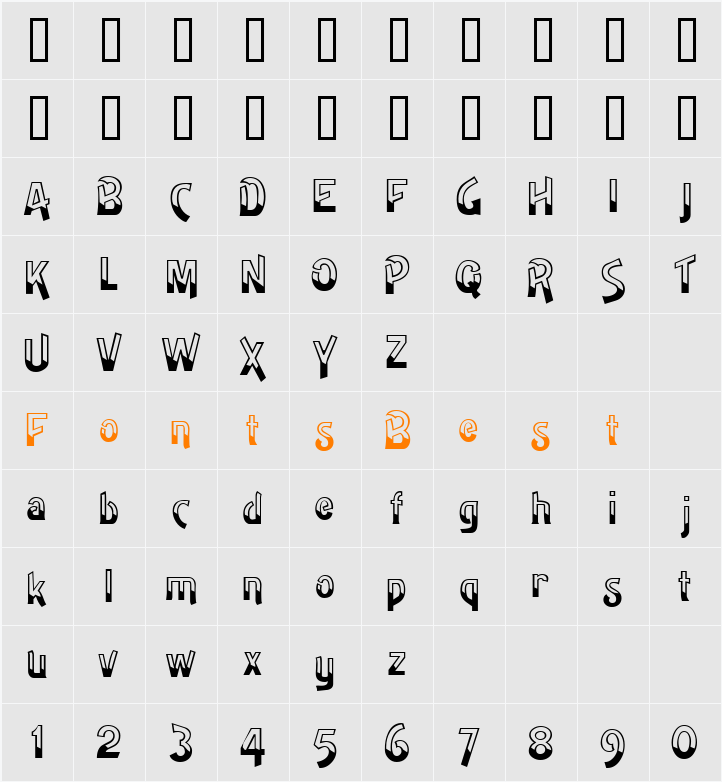 GE Dipped Character Map