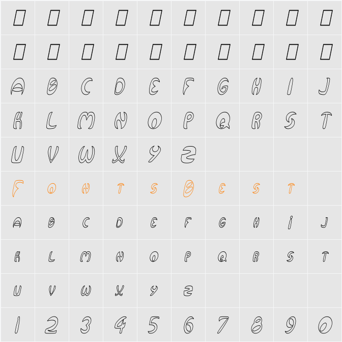 Qurve Hollow Thin Character Map