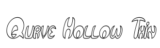 Qurve Hollow Thin Font Image