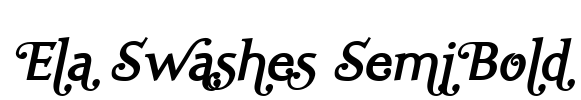 Ela Swashes SemiBold Font Image