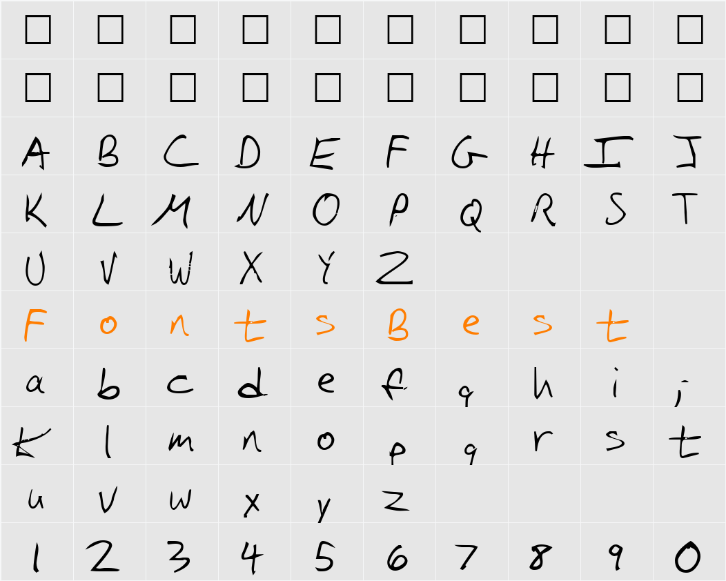 Iglook Character Map