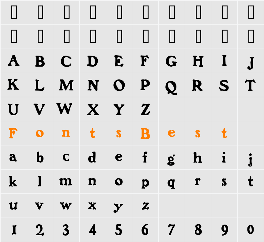 Eluthera Character Map
