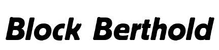 Block Berthold Font Image