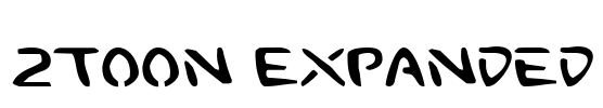 2Toon Expanded Font Image