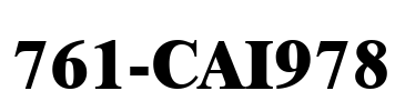 761-CAI978 Font Image
