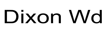 Dixon Wd Font Image