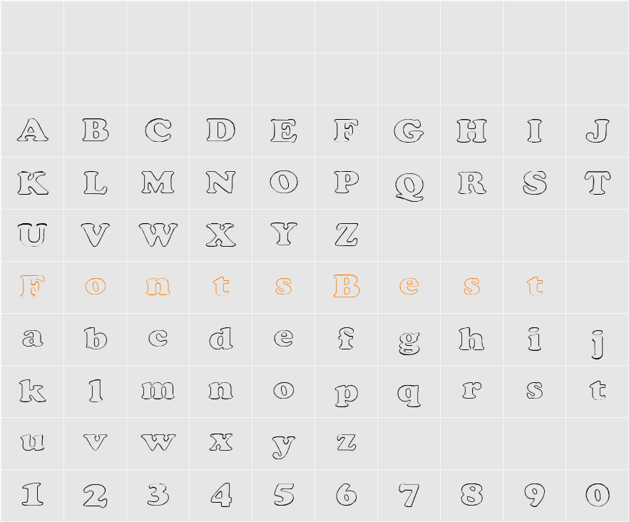 Rockletter Transparent Character Map