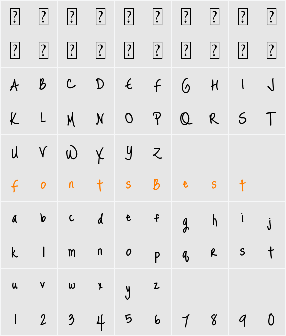 Just Me Again Down Here Character Map