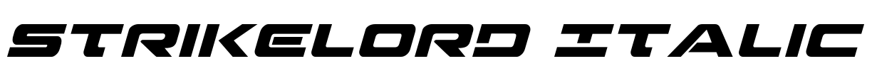 Strikelord Italic Font Image