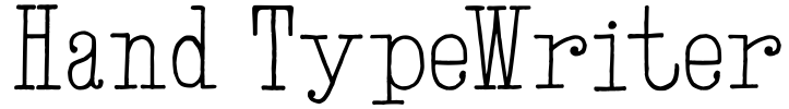 Hand TypeWriter Font Image