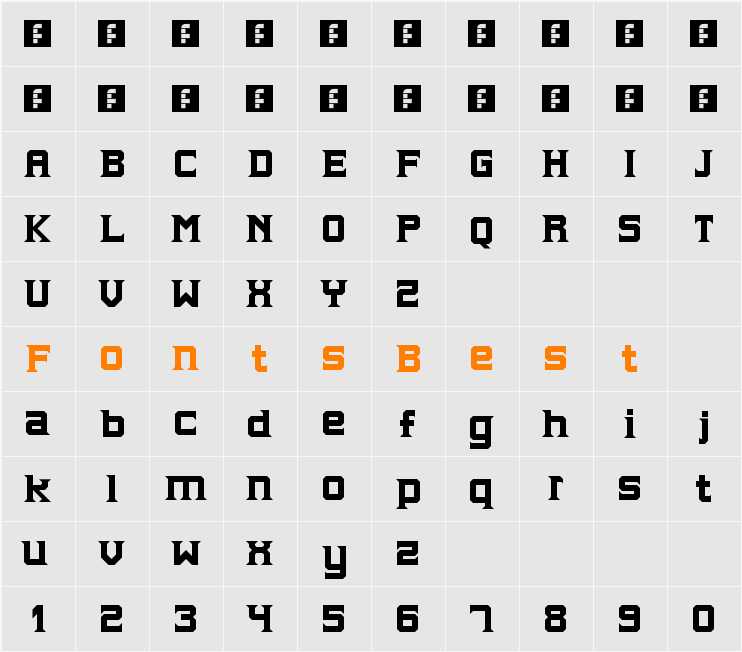 History Lowercase Character Map