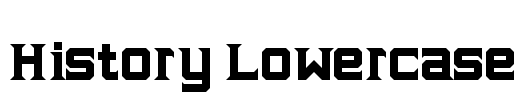 History Lowercase Font Image