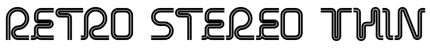 Retro Stereo Thin Font Image
