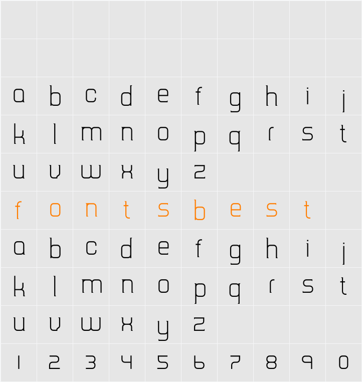TripSerifCE Character Map