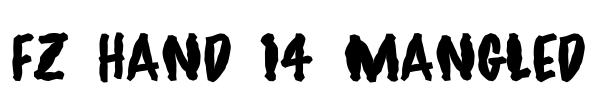 FZ HAND 14 MANGLED Font Image