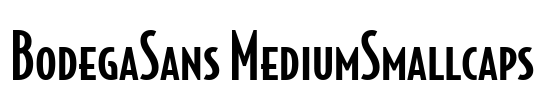 BodegaSans MediumSmallcaps Font Image