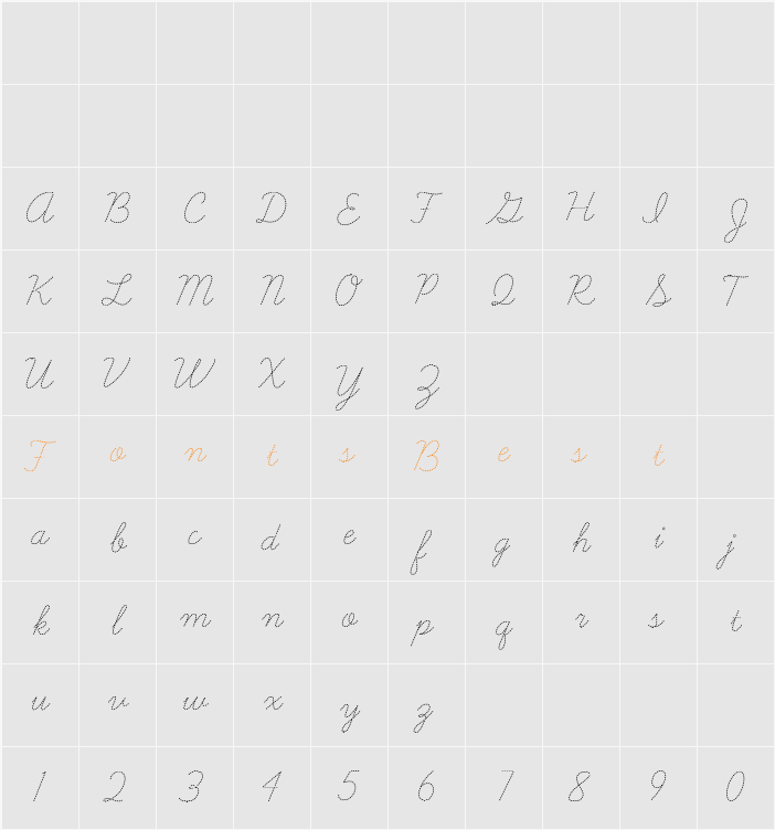 Learning Curve Dashed Character Map