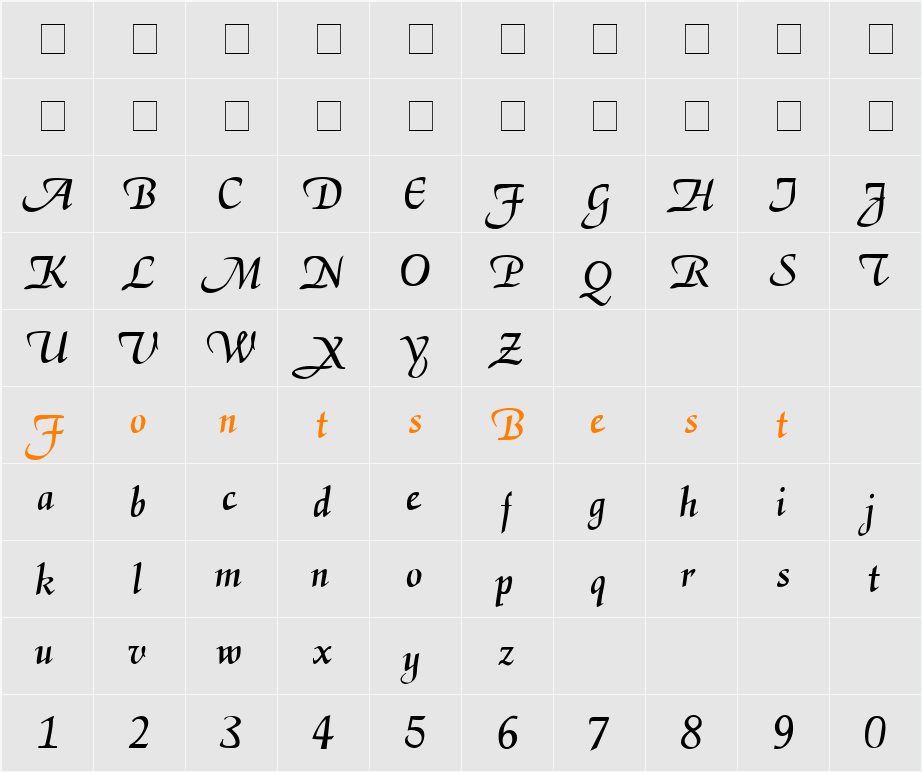 Deloise Character Map